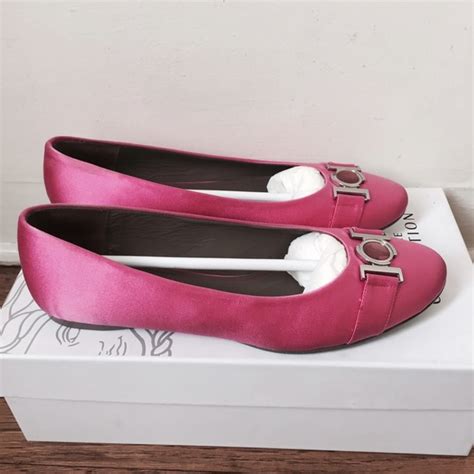 authentic versace collection pink shohes flats